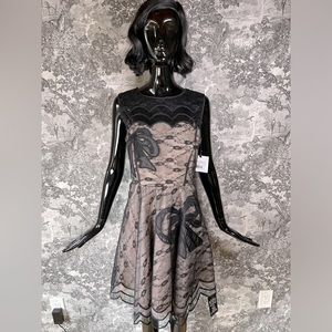 Authentic Valentino Lace-Overlay Dress